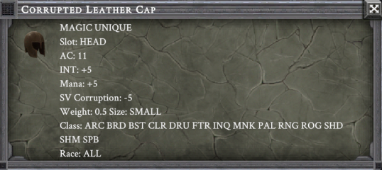 CORRUPTED LEATHER CAP item card